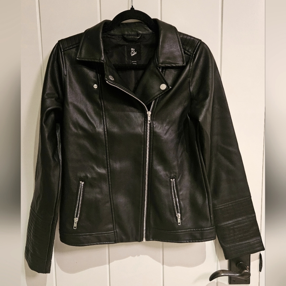 Girls' art class Solid Moto Jacket  Black XL